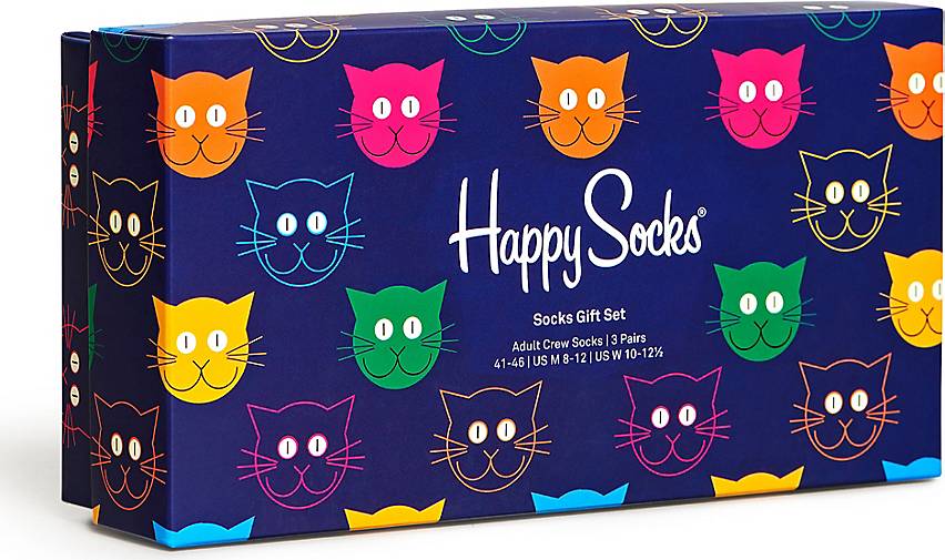 Happy Socks Socken - blau 28725601 3-Pack in bestellen Socks Gift Mixed Cat Set