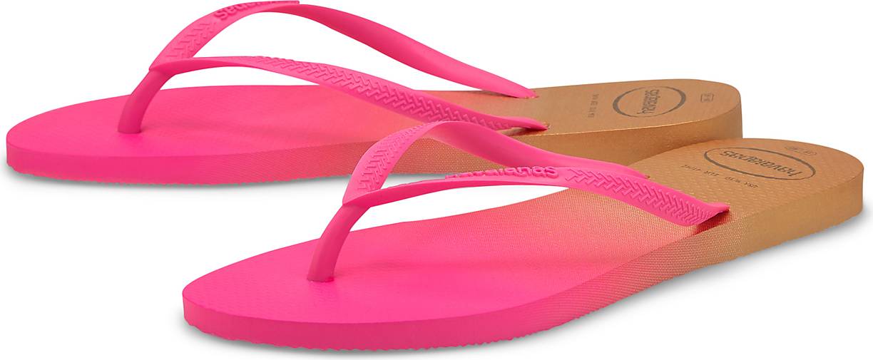 Damen Schuhe Flache Schuhe Zehentrenner und Badelatschen Havaianas Flip-flops slim Gradient Sunset in Pink 