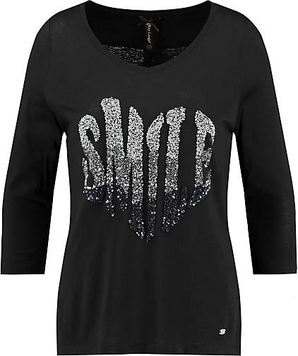 Damen T-Shirt 3/4 Arm Halloween - Kürbis-Print Rundhals Slim Fit