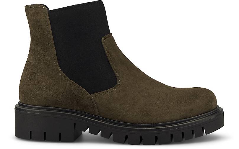 khaki chelsea boot