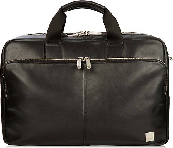 KNOMO LONDON Brompton Amesbury Aktentasche Leder 41 cm in schwarz