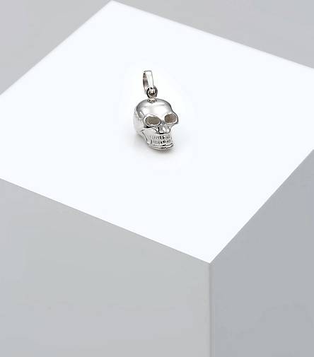 Totenkopf Halskette, 925 Sterling Silber Anhänger, Edelstahl Kugelkette,  Herren Gothic Schmuck, Geschenk für ihn, Freund, Mann - .de