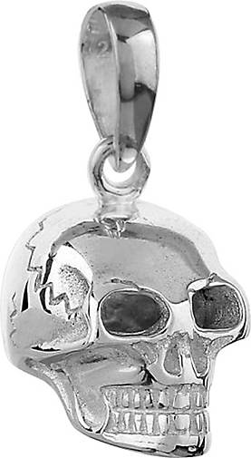 Totenkopf Schlüsselanhänger Silber aus Metal Schädell Gothic  Taschenanhänger : : Fashion