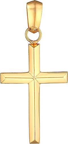 KUZZOI Anhänger Kreuz Modern Religion Glaube 925 Silber in gold bestellen -  24998202
