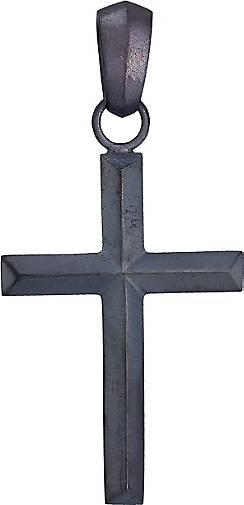 KUZZOI Anhänger Silber Glaube bestellen 925 - 24998201 in Modern Kreuz schwarz Religion