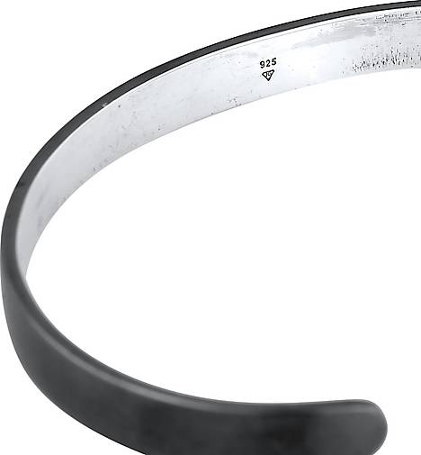 KUZZOI Armband Basic Armreif 92994904 - Silber in Sterling 925 matt Bangle bestellen schwarz
