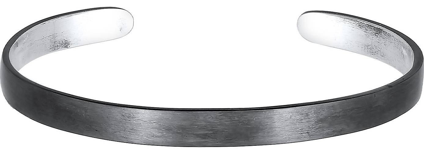 KUZZOI Armband bestellen schwarz Silber Sterling 925 Armreif matt 92994904 in Basic Bangle 