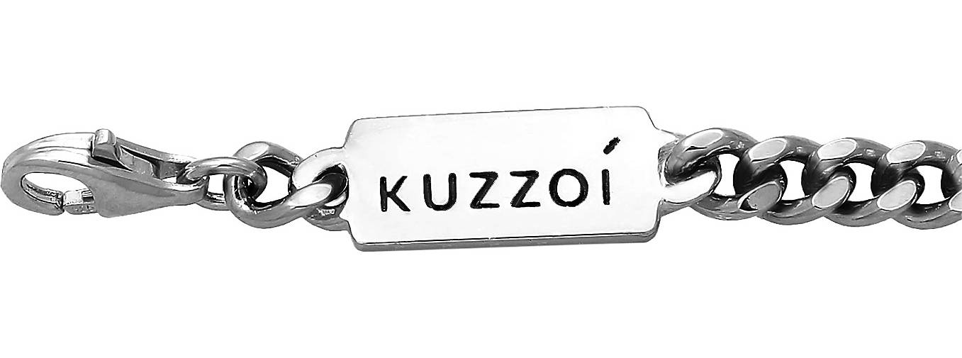KUZZOI Armband Basic 92814702 Silber bestellen Herren in Piece 925 - Panzerkette schwarz Massiv