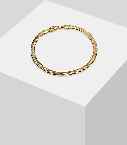 Armband gold KUZZOI 925 Flach Fischgräte Schlangenkette bestellen Silber 96175201 in - Elegant