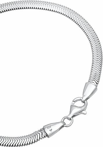 KUZZOI Armband Elegant - bestellen Flach in Fischgräte silber Silber 96175202 925 Schlangenkette