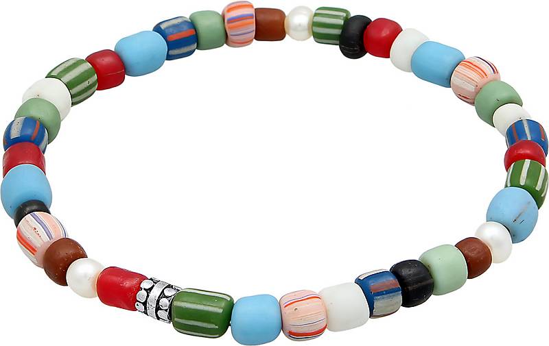 Süßwasserperlen 925 KUZZOI 14084601 - Bunt Armband Glas bunt Silber bestellen in Beads