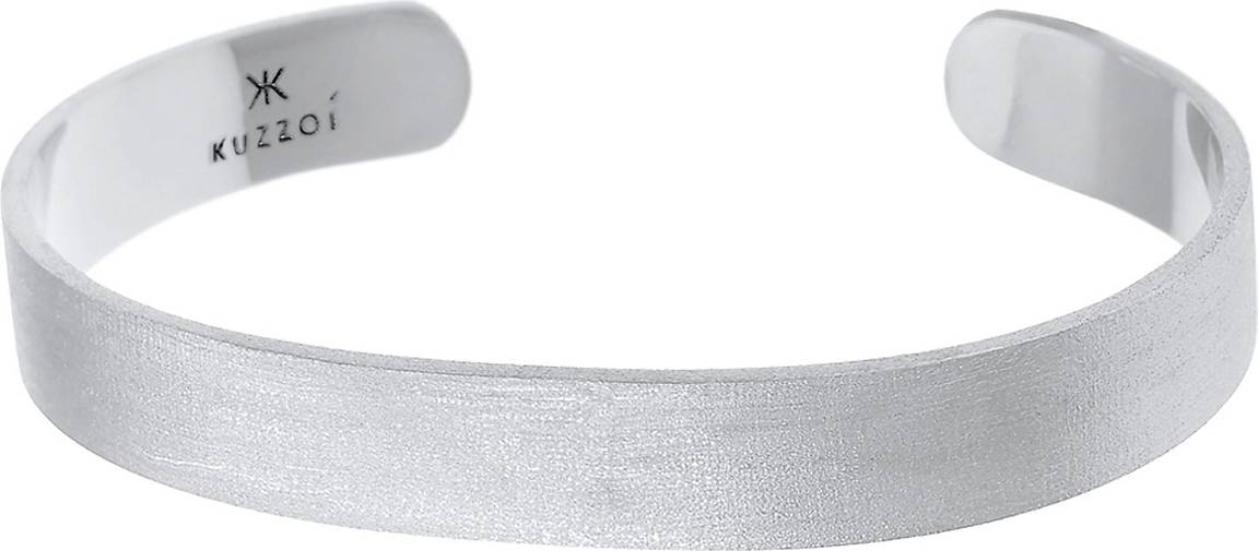 Glanz Breit Herren 92974702 silber KUZZOI Armband - Basic 925 Offen in bestellen Silber Armreif