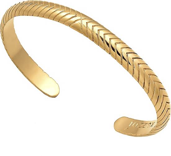 KUZZOI Armband Herren Armreif Oxidiert Offen Basic 925 Silber in gold  bestellen - 93079102