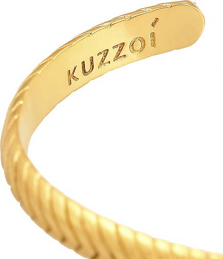 KUZZOI Armband Herren Armreif Oxidiert Offen Basic 925 Silber in gold  bestellen - 93079102