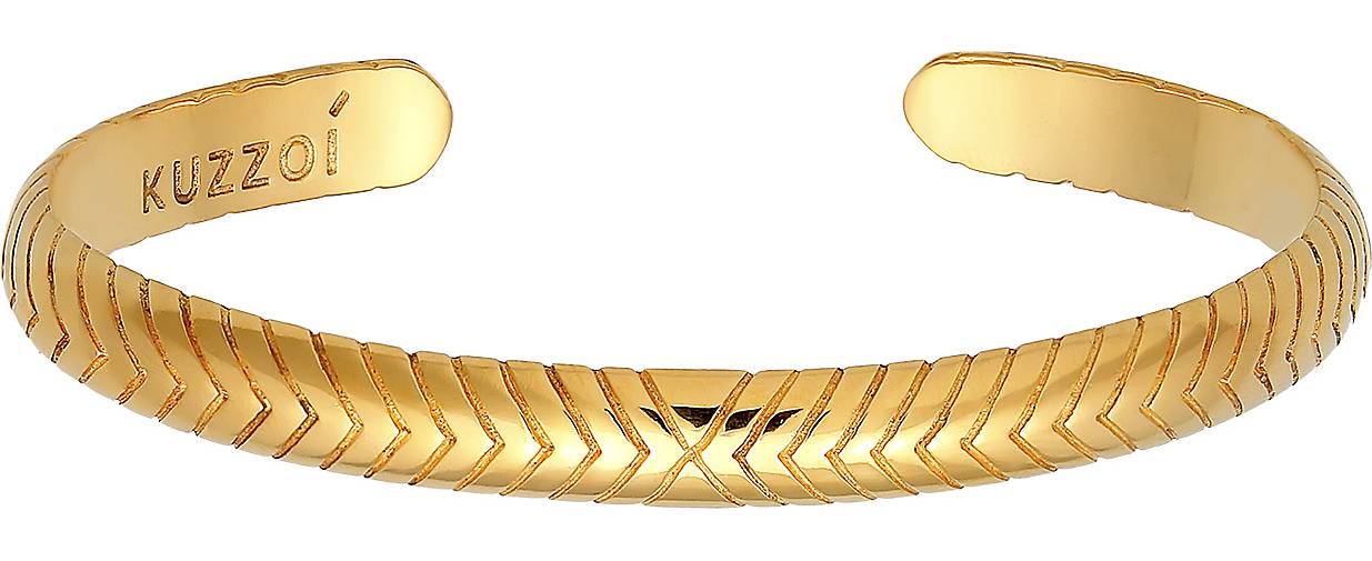 KUZZOI Armband Herren Armreif Oxidiert in Silber Offen - bestellen 925 gold 93079102 Basic
