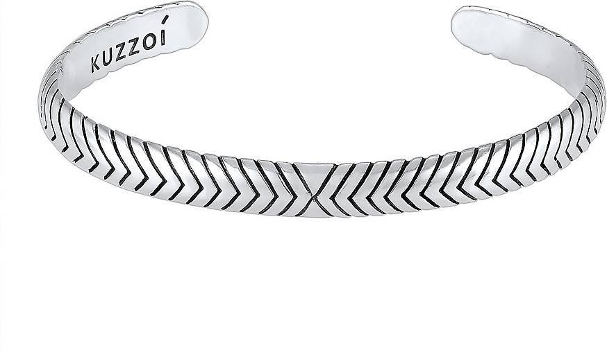 KUZZOI Armband Herren Armreif Oxidiert Offen Basic 925 Silber in silber  bestellen - 93079101