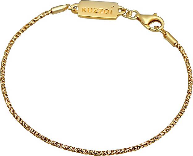 Silber Herren Armband Gedreht KUZZOI - Basic bestellen 925 in 98909602 Kordelkette gold