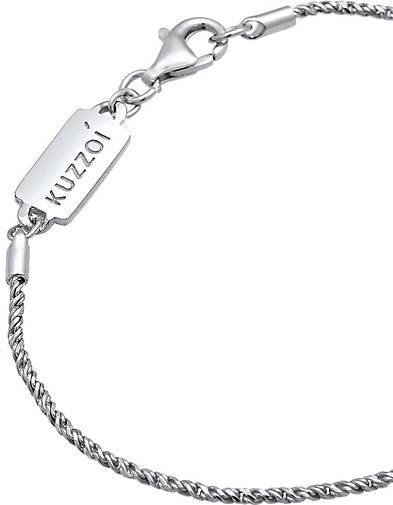 KUZZOI Armband Herren Basic Kordelkette Gedreht 925 Silber in silber  bestellen - 98909601 | Silberarmbänder