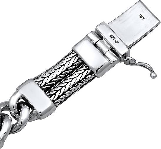 silber Silber - 92995701 925 Armband Gliederarmband Schlangenkette Herren KUZZOI bestellen in