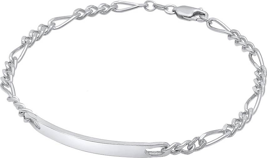 KUZZOI Armband Herren ID Platte in - bestellen Figaro 97893802 925 silber Silber Klassisch