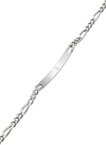 KUZZOI Armband Herren silber 97893802 ID - Figaro in Klassisch Platte 925 bestellen Silber