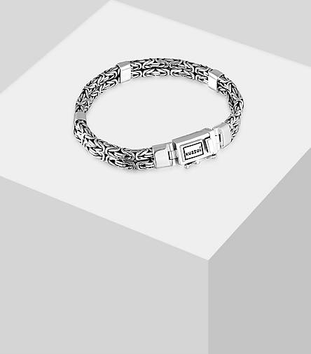 KUZZOI Armband Herren Königskette Oxidiert 925 Sterling Silber in silber  bestellen - 98224501