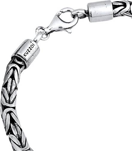 KUZZOI Armband Herren Königskette Rund 925 Silber in schwarz bestellen -  74464102
