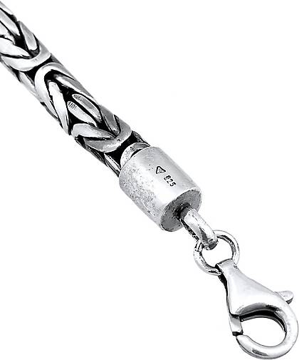 KUZZOI Armband Herren Königskette Rund 925 Silber in schwarz bestellen -  74464102 | Silberketten