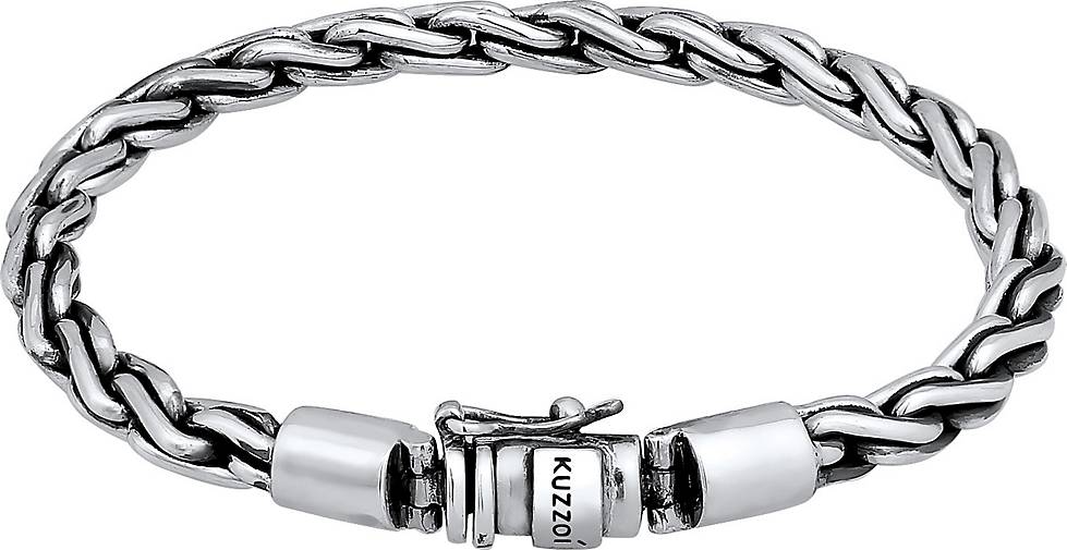 KUZZOI Armband Herren Massiv Kastenverschluss Unisex 925 Silber in silber  bestellen - 93732301