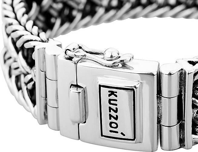 KUZZOI Armband Herren Panzerarmband Kastenverschluss 925er Silber in silber  bestellen - 92814101