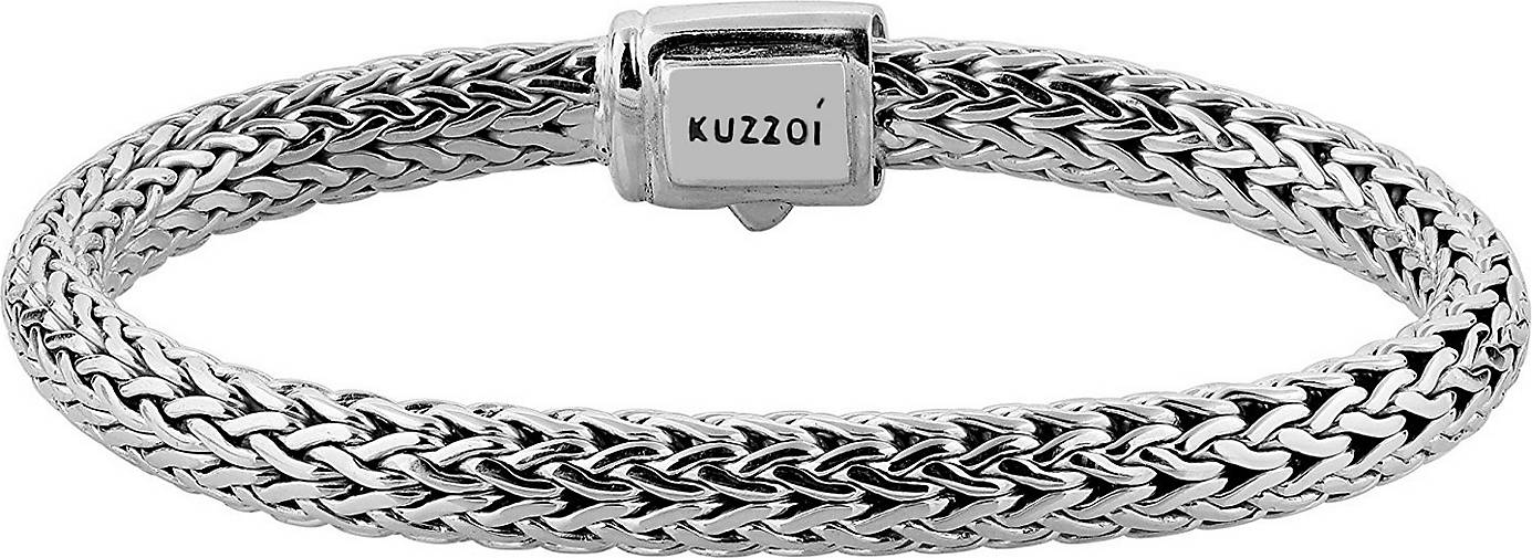 KUZZOI Armband Herren Kristalle Zirkonia 925 Silber Panzerarmband