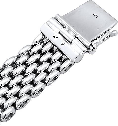KUZZOI Armband Herren Robust Kastenverschluss 925 Sterling Silber in silber  bestellen - 92995901
