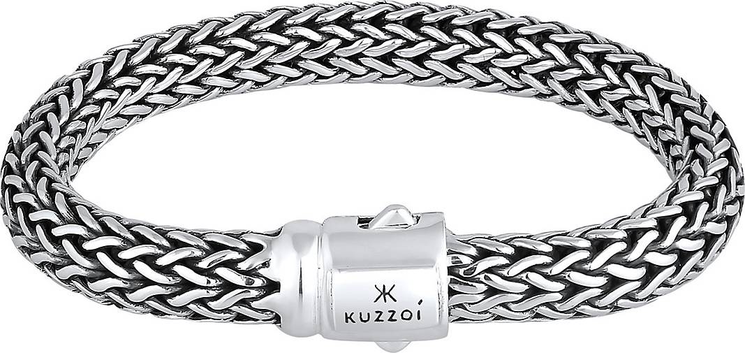 KUZZOI Armband Herrenschmuck Panzerarmband Basic Cool 925 Silber