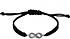 KUZZOI Armband Textilband Infinity Symbol Oxidiert 925 Silber