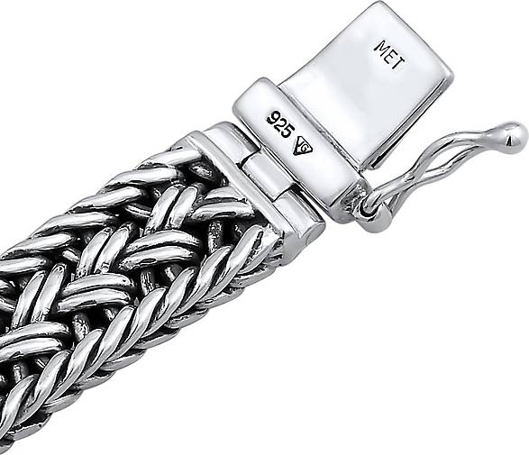 KUZZOI bestellen Armband - in Unisex Panzerarmband Silber 925er 92996401 Kastenverschluss silber