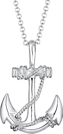KUZZOI Halskette Anker Maritim Meer 925 Sterling Silber in silber bestellen  - 97834301