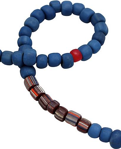 bestellen Style - 16697602 dunkelblau in Halskette Urban Beads 925 Glas Silber KUZZOI