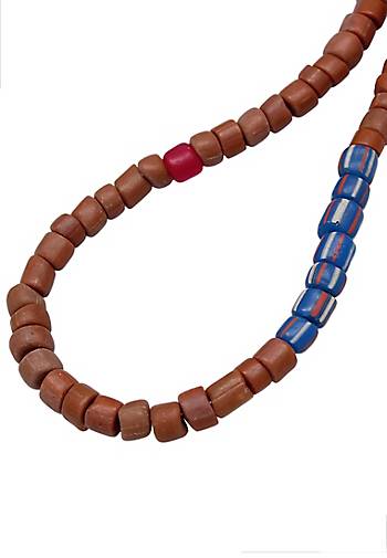 KUZZOI Halskette Glas Beads Urban Style in mittelbraun Silber 16697601 bestellen 925 