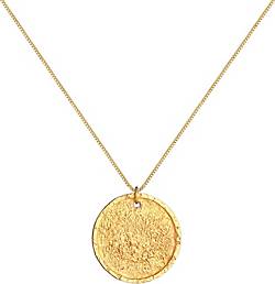 KUZZOI - gold Vintage Münze in Silber Halskette 925er Antike bestellen Coin 92931603 Herren