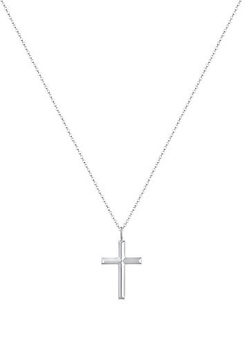 KUZZOI Halskette Herren Erbskette Kreuz 925 - in Oxidiert Massiv Silber silber 92869401 bestellen
