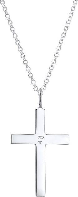 Kreuz Halskette in Silber KUZZOI silber bestellen Herren Oxidiert - 92869401 Massiv Erbskette 925