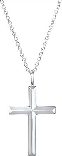 KUZZOI Halskette Herren Erbskette Kreuz Oxidiert Massiv 925 Silber in silber  bestellen - 92869401