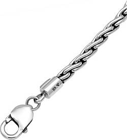 KUZZOI Halskette Herren Glieder Zopfkette Oxidiert 925 Silber in silber  bestellen - 93731801 | Silberketten