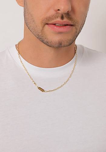 KUZZOI Halskette Herren Gliederkette Oval Basic Fein 925 Silber in gold  bestellen - 92976501