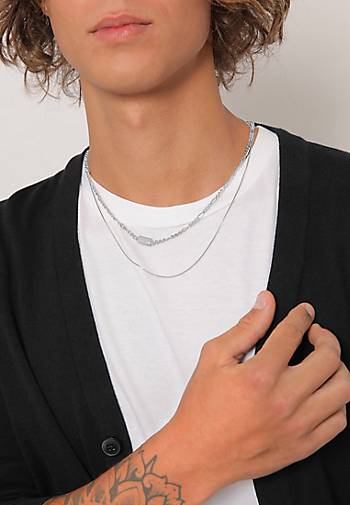 KUZZOI Halskette Herren Ketten Set in Figaro Venezia Silber bestellen - silber 925 99538603