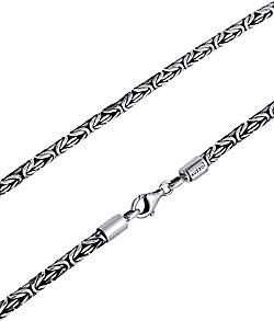 KUZZOI Halskette Herren Königskette Rund Silber - 925 schwarz 92869001 bestellen in Sterling