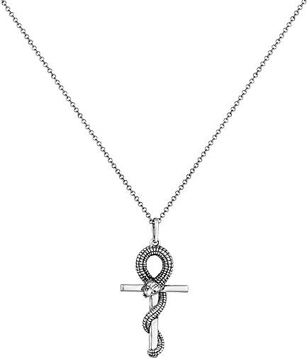 KUZZOI Halskette Herren Kreuz Schlange schwarz 20457101 bestellen Silber in 925 