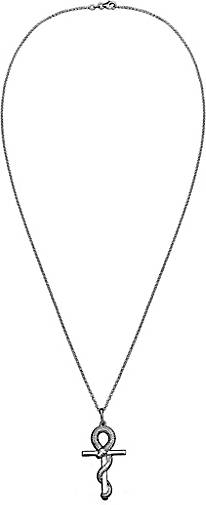 in Kreuz Halskette schwarz Silber KUZZOI bestellen - Schlange 925 20457101 Herren
