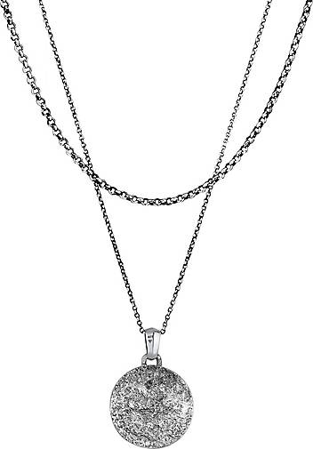 KUZZOI Halskette Herren Layer Erbskette Kompass 925 Silber in silber  bestellen - 92976301