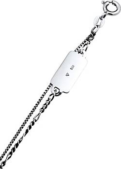 KUZZOI 925 bestellen Silber Figaro Herren - 96563103 schwarz Layer Halskette Plättchen Venezianer in